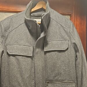 Cole Haan Melton Wool Men's Field Coat Gray
